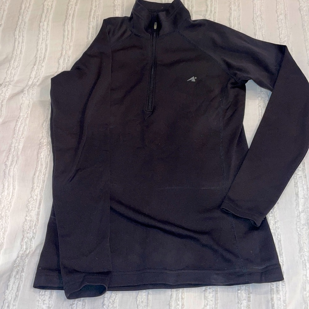 Black athletic quarter zip